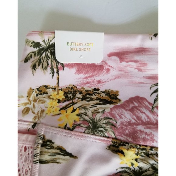 Victoria Secret Pink Palm Tree Biker Shorts Size Large - Picture 4 of 7